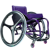 Purple lightweight modern wheelchair